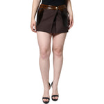 Dolce & Gabbana Brown Virgin Wool Mid Waist A-line Mini Skirt SKI2001-40