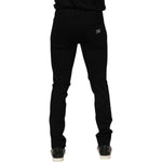 Dolce & Gabbana Dark Blue Cotton Logo Plaque GOLD Denim Jeans PAN76411-54