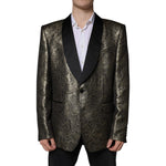 Dolce & Gabbana Gold SICILIA Jacquard Single Breasted Coat Blazer KOS2254-58