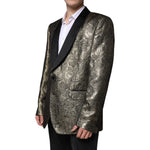 Dolce & Gabbana Gold SICILIA Jacquard Single Breasted Coat Blazer KOS2254-58