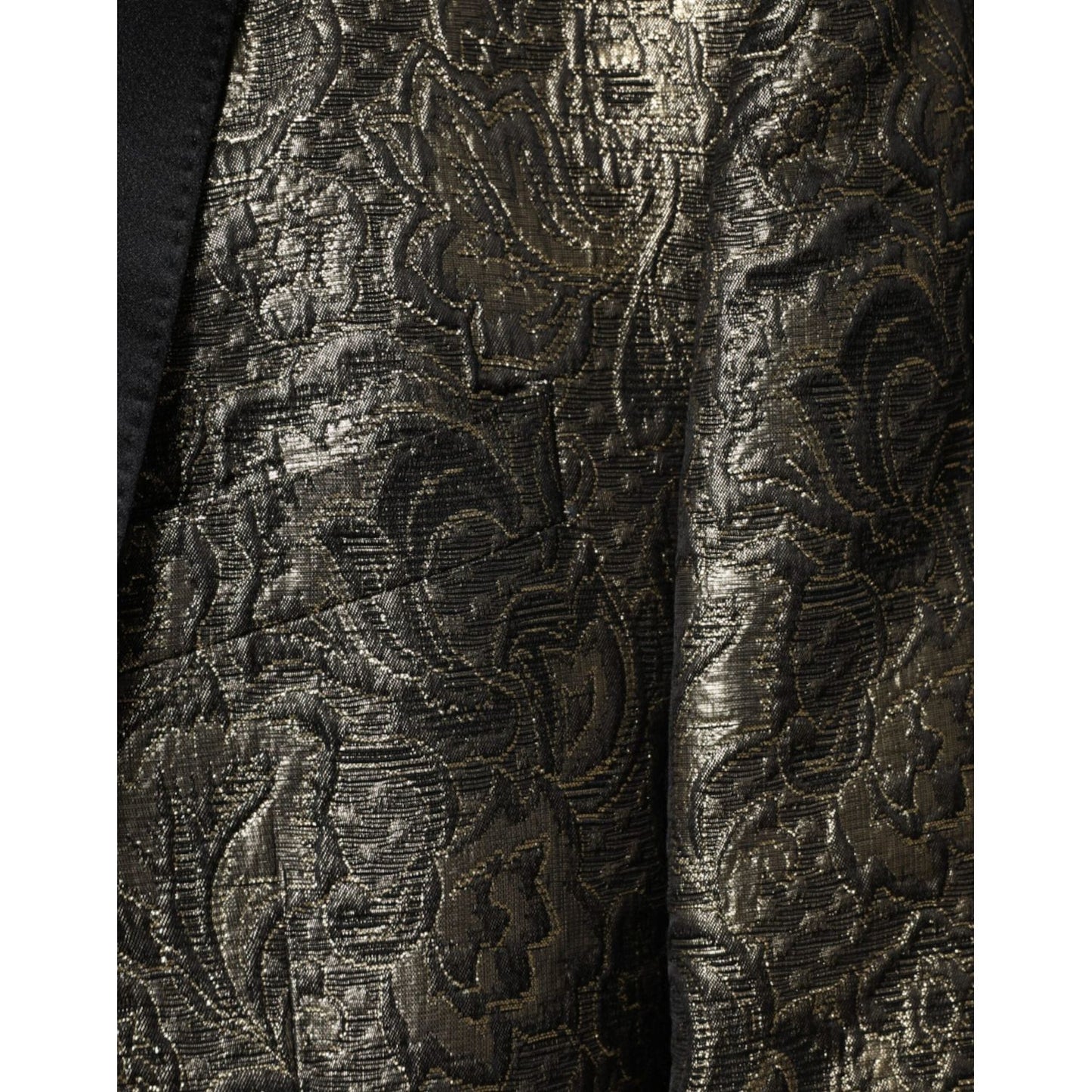Dolce & Gabbana Gold SICILIA Jacquard Single Breasted Coat Blazer KOS2254-58
