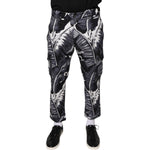 Dolce & Gabbana Gray Banana Leaf Cotton Stretch Capri Pants PAN75563-46