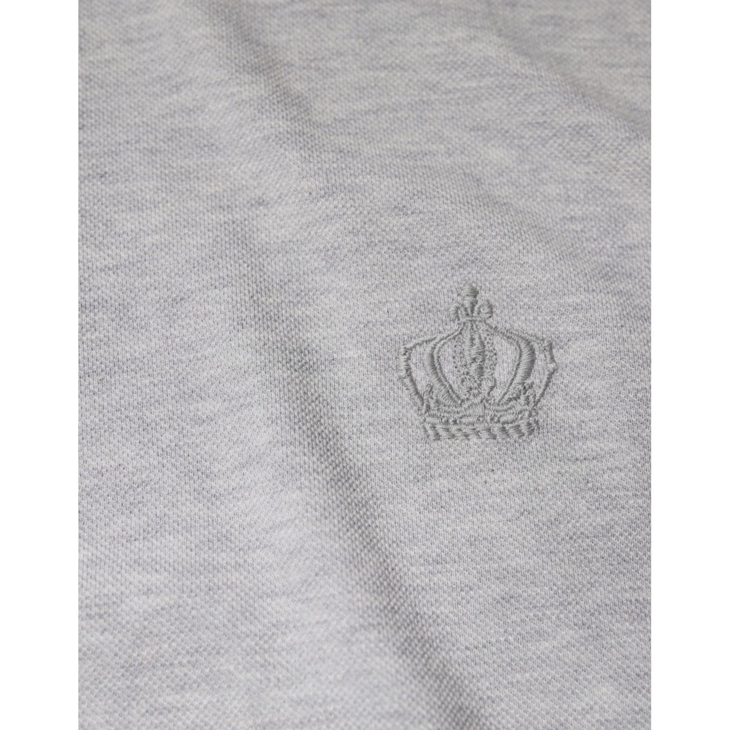Dolce & Gabbana Gray Crown Collared ShortSleeve Polo T-shirt TSH86895-44