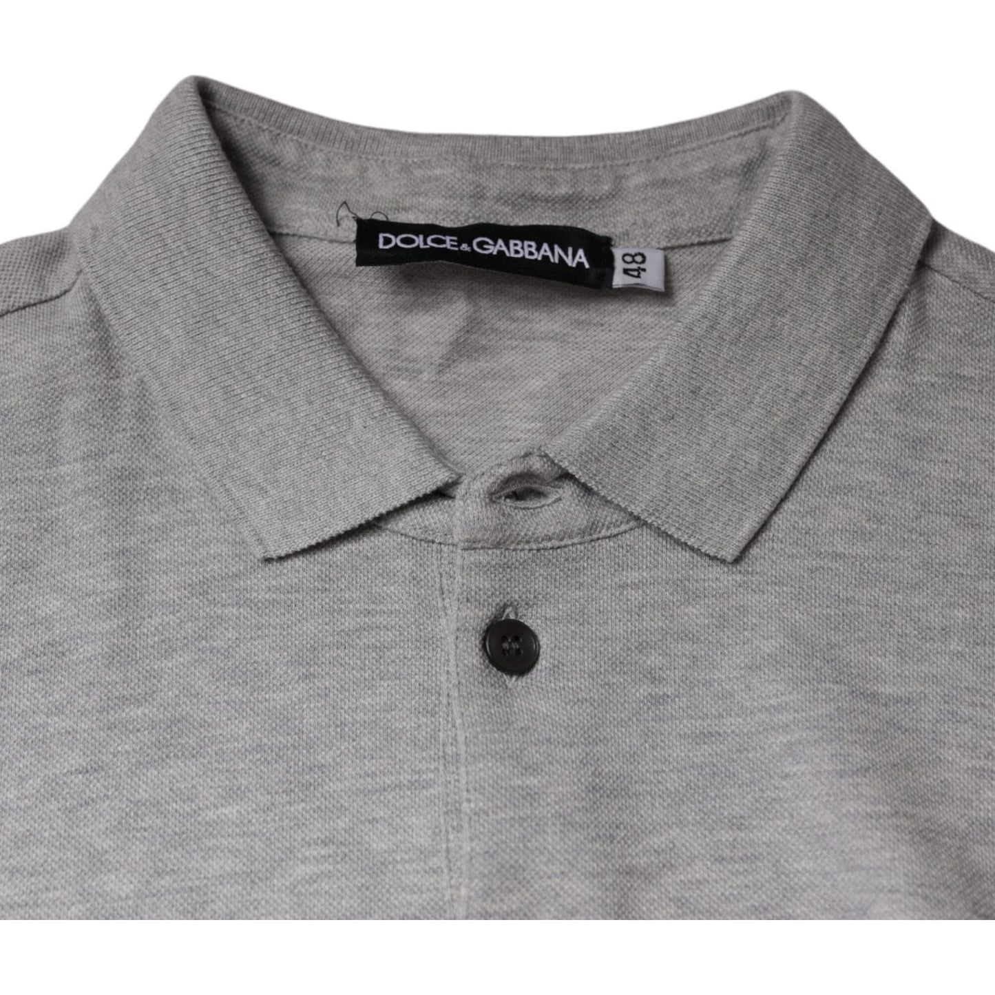 Dolce & Gabbana Gray Crown Collared ShortSleeve Polo T-shirt TSH86895-44