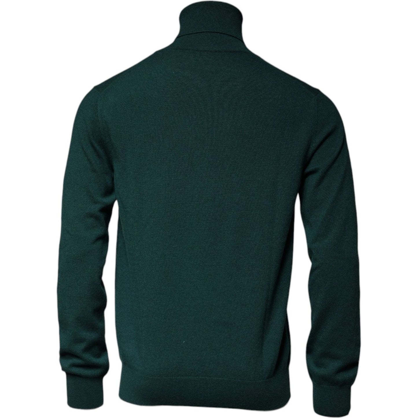 Dolce & Gabbana Green Cashmere Turtleneck Men Pullover Sweater TSH87580-50