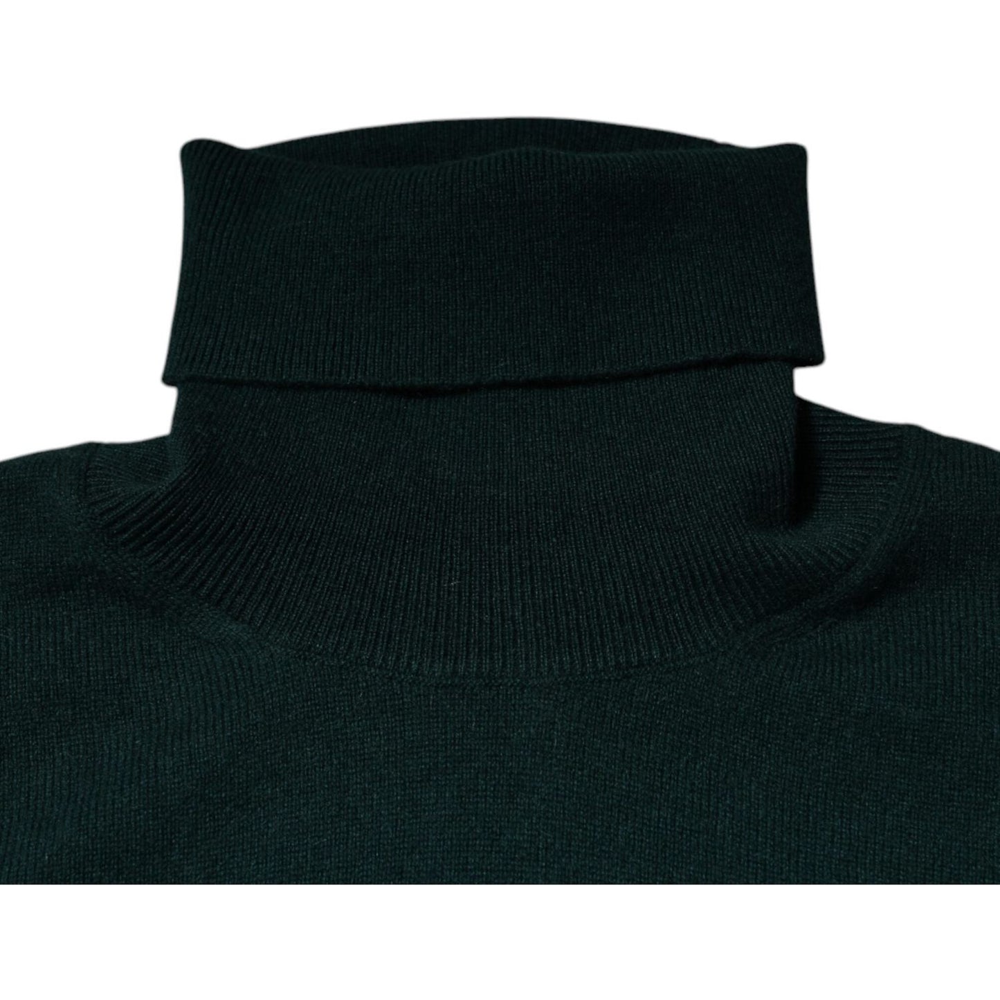 Dolce & Gabbana Green Cashmere Turtleneck Men Pullover Sweater TSH87580-50
