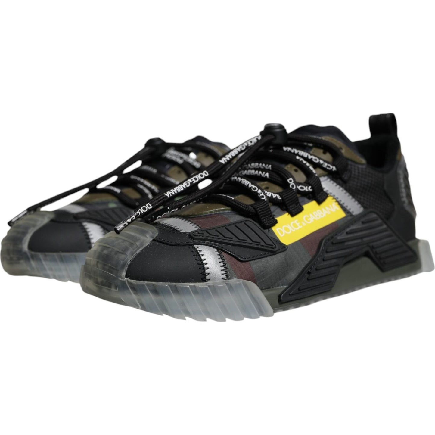 Dolce & Gabbana Multicolor Lace Up Low Top NS1 Sneakers Shoes MV6201-39