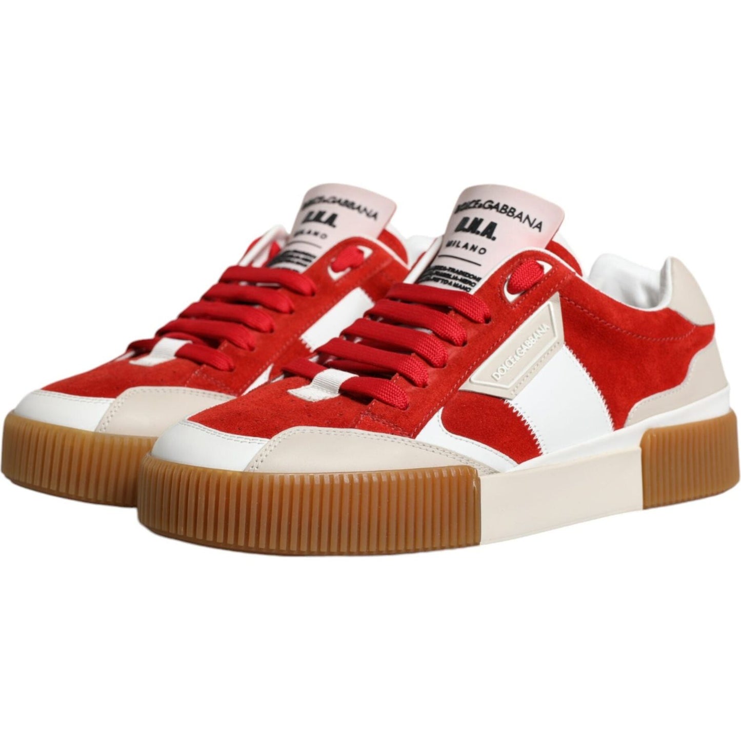Dolce & Gabbana Multicolor Miami Leather Low Top Sneakers Shoes MV6289-41