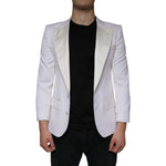 Dolce & Gabbana Off White Wool Single Breasted Dress Blazer JKT4082-46