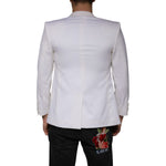 Dolce & Gabbana Off White Wool Single Breasted Dress Blazer JKT4082-46