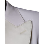 Dolce & Gabbana Off White Wool Single Breasted Dress Blazer JKT4082-46