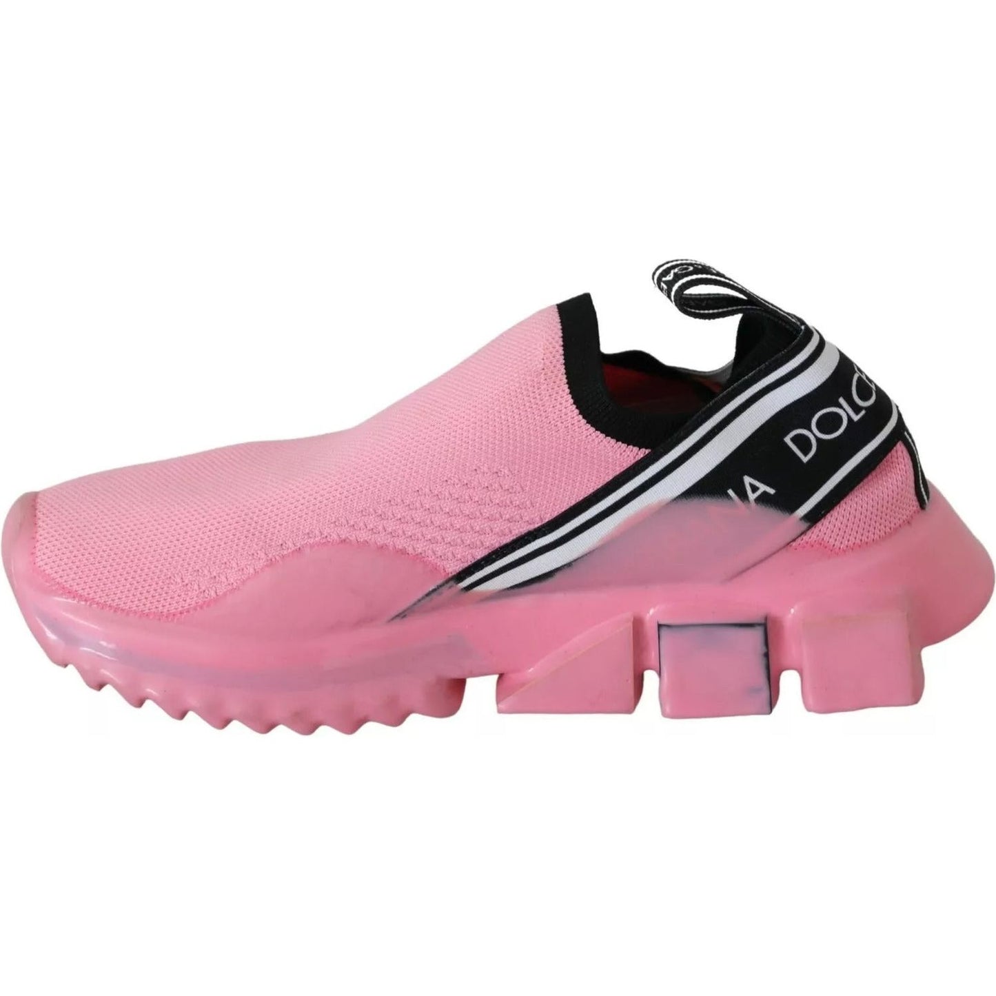Dolce & Gabbana Pink Low Top Sorrento Sneakers Slip On Casual Shoes LA9289-37