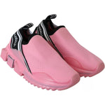 Dolce & Gabbana Pink Low Top Sorrento Sneakers Slip On Casual Shoes LA9289-37