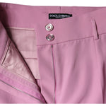 Dolce & Gabbana Pink Polyester High Waist Women Tapered Pants PAN75637-42
