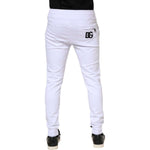 Dolce & Gabbana White Cotton Drawstring Jogger Pants PAN76417-48