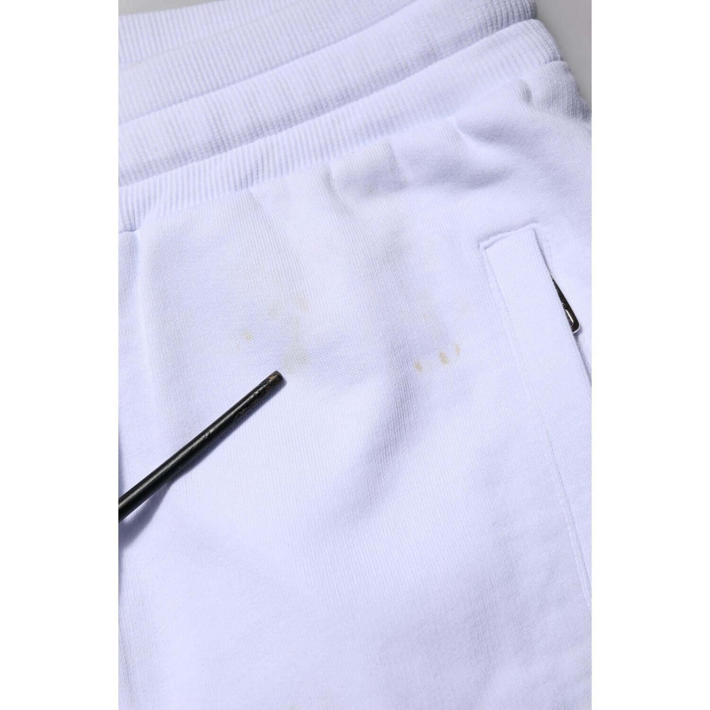 Dolce & Gabbana White Cotton Drawstring Jogger Pants PAN76417-48