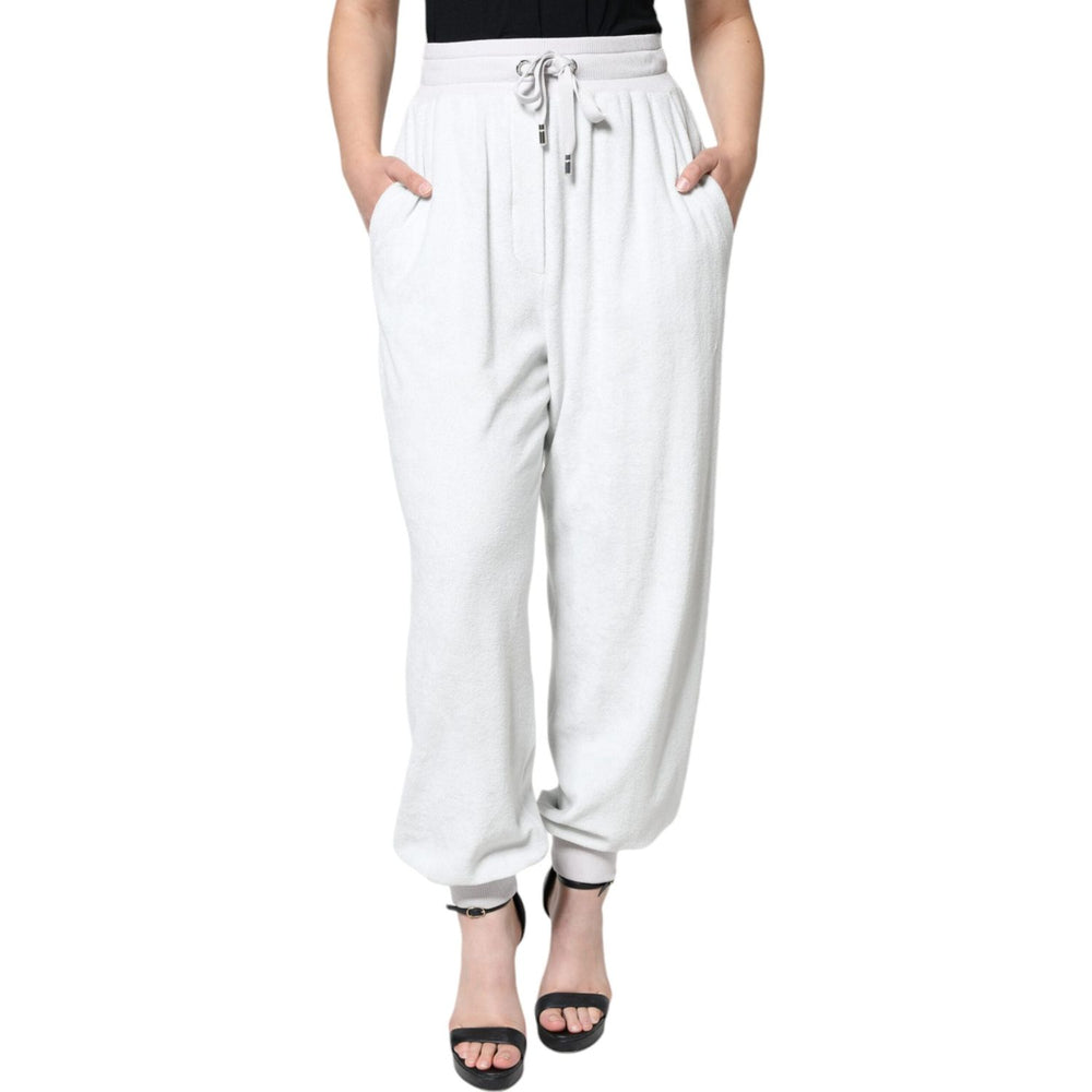 Dolce & Gabbana White Nylon Jogger Sweatpants Pants PAN75628-40