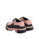 Dolce & Gabbana Light Powder Pink Black Leather Lace-Up Shoes LA12882-36.5
