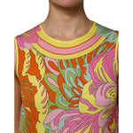 Dolce & Gabbana Multicolor Floral Roundneck Sleeveless Top TSH87593#2-48