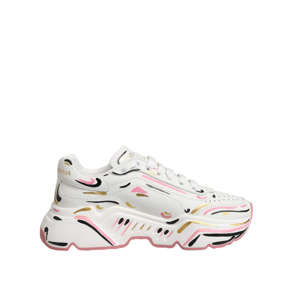 Dolce & Gabbana Multicolor Hand Painted DAYMASTER Sneaker Shoes LA12898-35