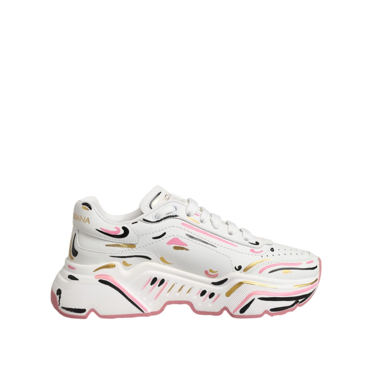 Dolce & Gabbana Multicolor Hand Painted DAYMASTER Sneaker Shoes LA12898-35