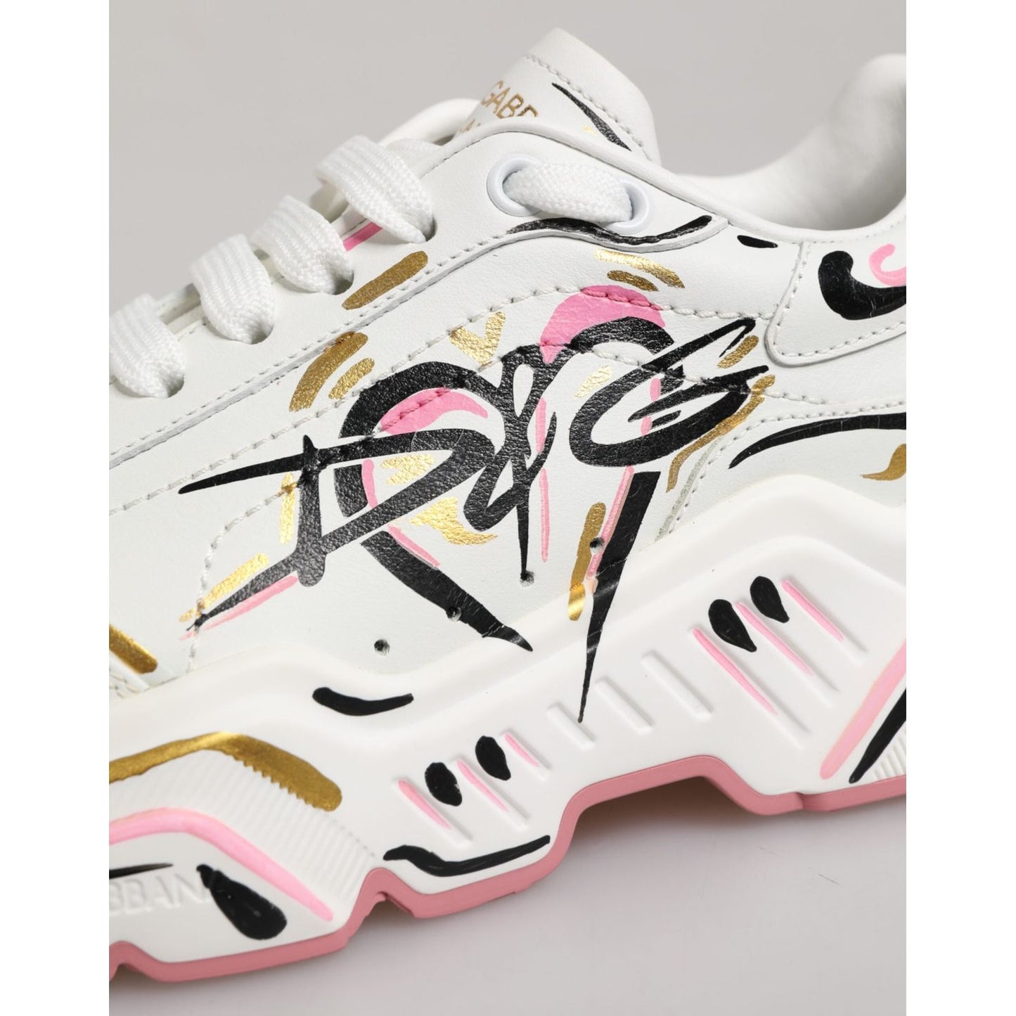Dolce & Gabbana Multicolor Hand Painted DAYMASTER Sneaker Shoes LA12898-35