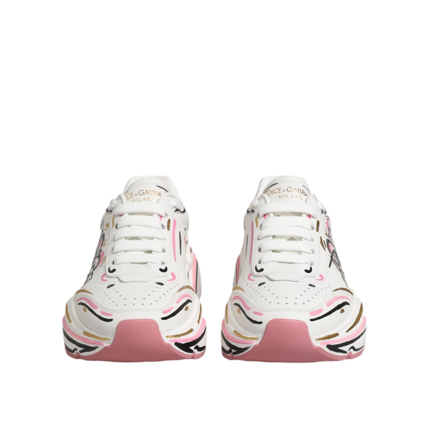 Dolce & Gabbana Multicolor Hand Painted DAYMASTER Sneaker Shoes LA12898-35