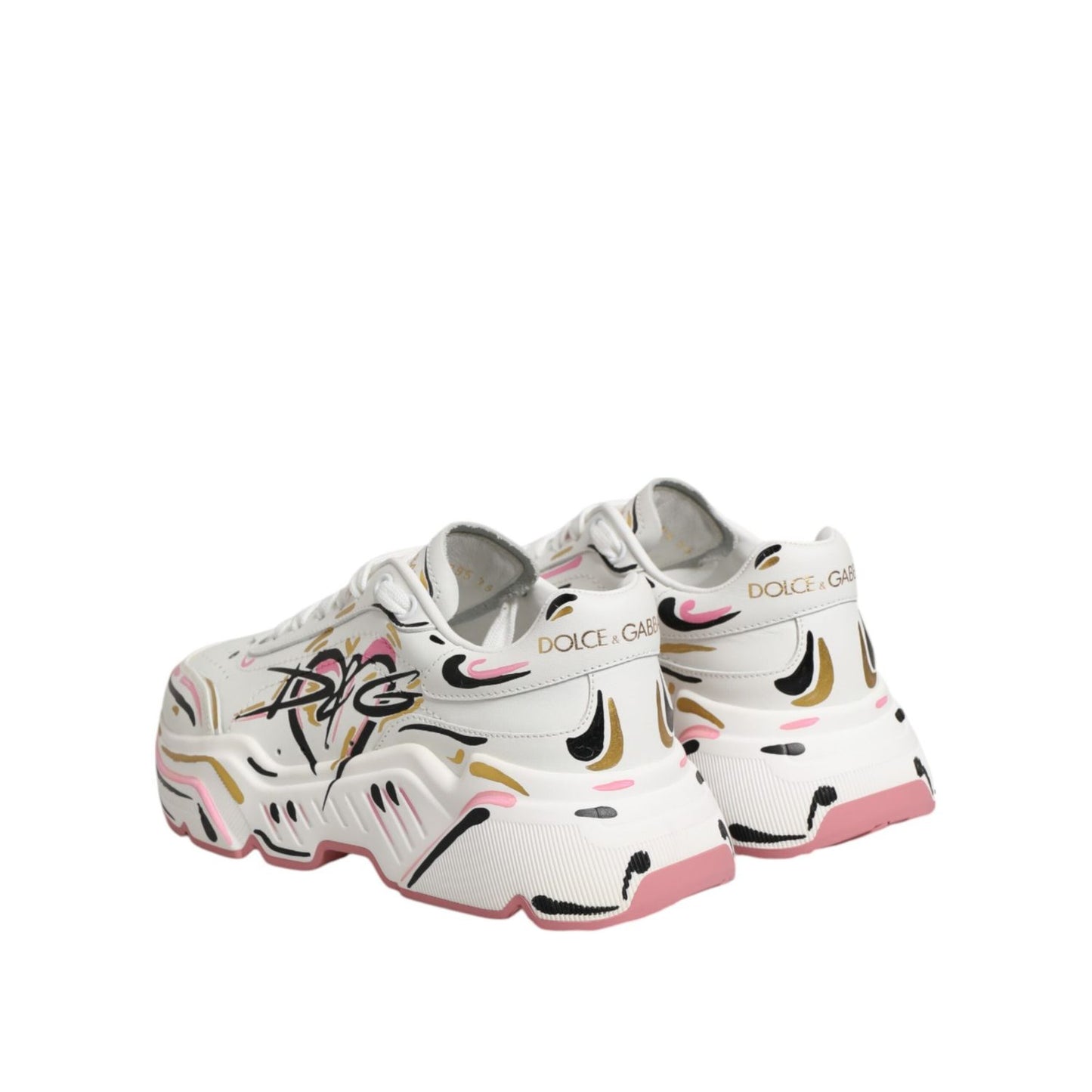 Dolce & Gabbana Multicolor Hand Painted DAYMASTER Sneaker Shoes LA12898-35