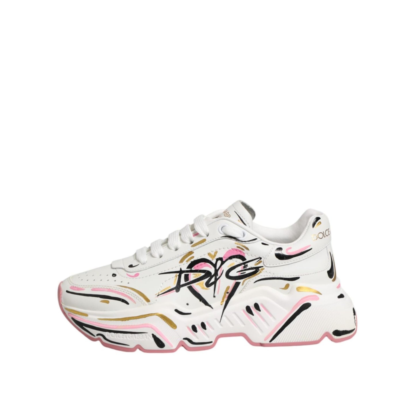 Dolce & Gabbana Multicolor Hand Painted DAYMASTER Sneaker Shoes LA12898-35