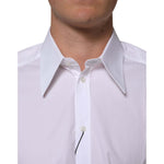 Dolce & Gabbana White Cotton Slim Fit Dress Formal Men Shirt