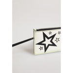 Dolce & Gabbana White Leather Douphin DG Logo Star Print Card Holder Wallet SMY11032