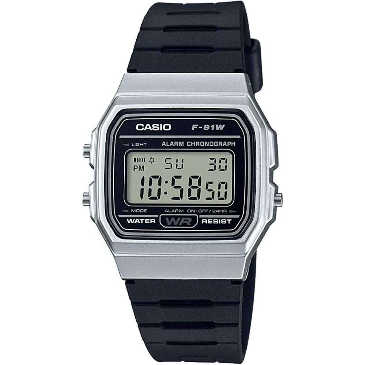 CASIO VINTAGE Mod. F-91 BIO RESIN STRAP - SILVER WATCHES CASIO COLLECTION & VINTAGE Dark Slate Gray