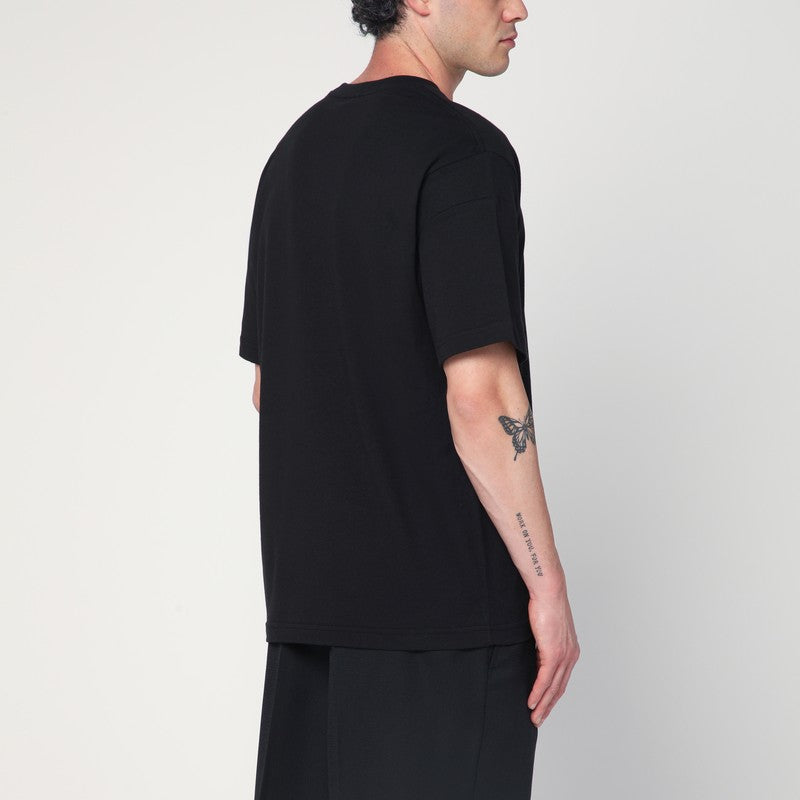 KENZO Black cotton T-shirt with logo FF55TS4894SGCO/R_KENZO-99J_323
