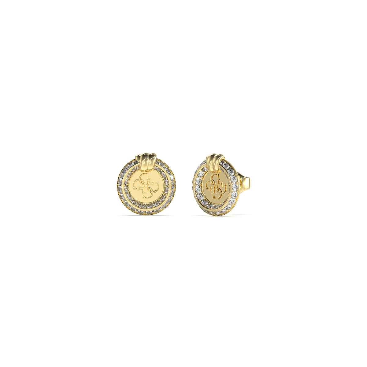 GUESS JEWELS JEWELRY Mod. JUBE04058JWYGT-U gold earrings with crystal accents