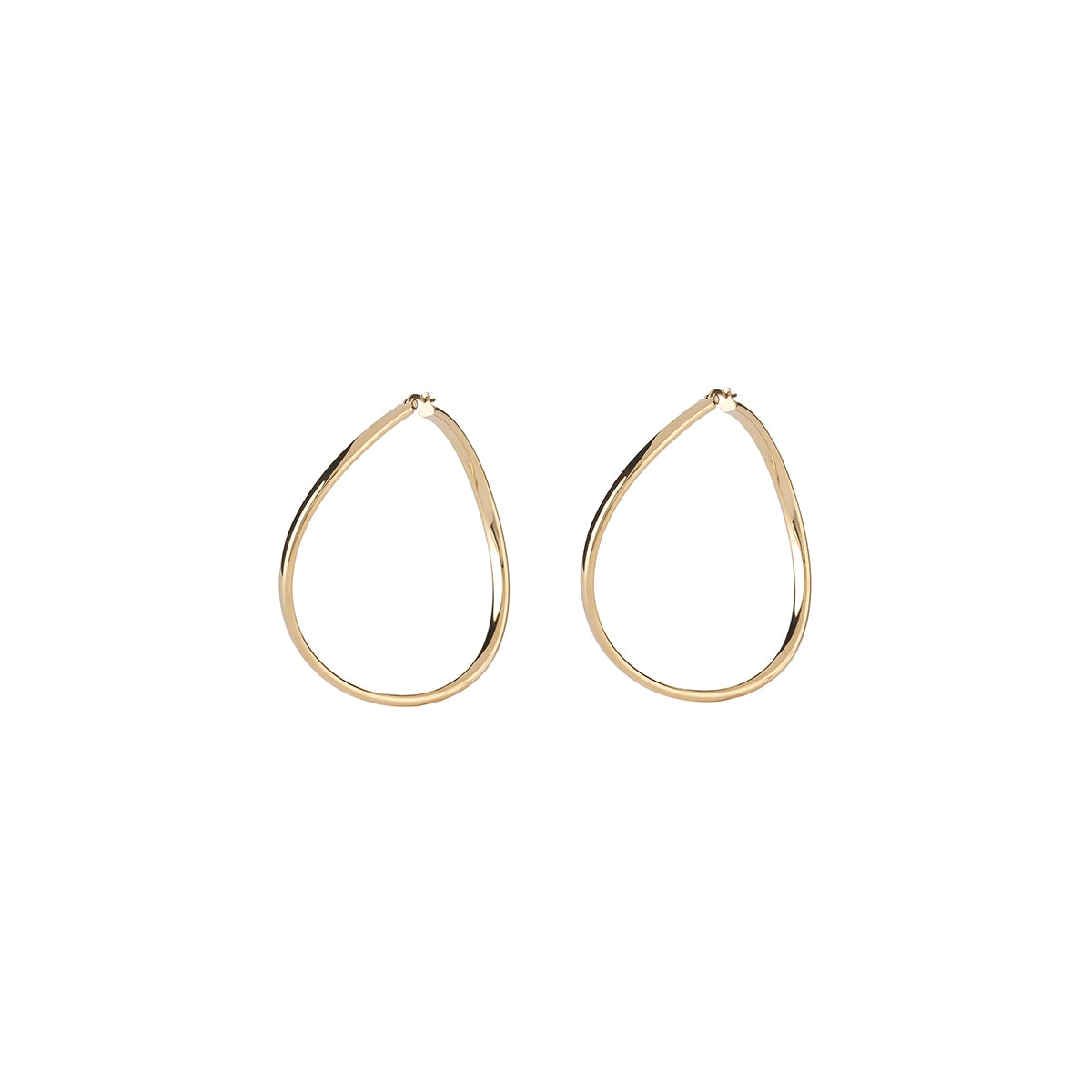 Elegant gold earrings from GUESS JEWELS JEWELRY Mod. JUBE04195JWYGT-U collection on a white background.