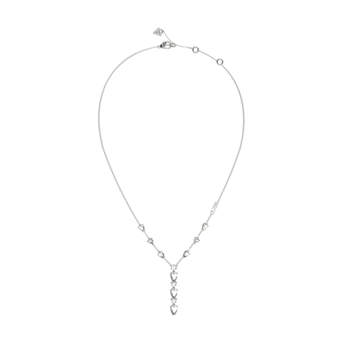 GUESS JEWELS JEWELRY Mod. JUBN04408JWRHT-U elegant necklace with charms, silver tone, perfect for fashion-forward looks