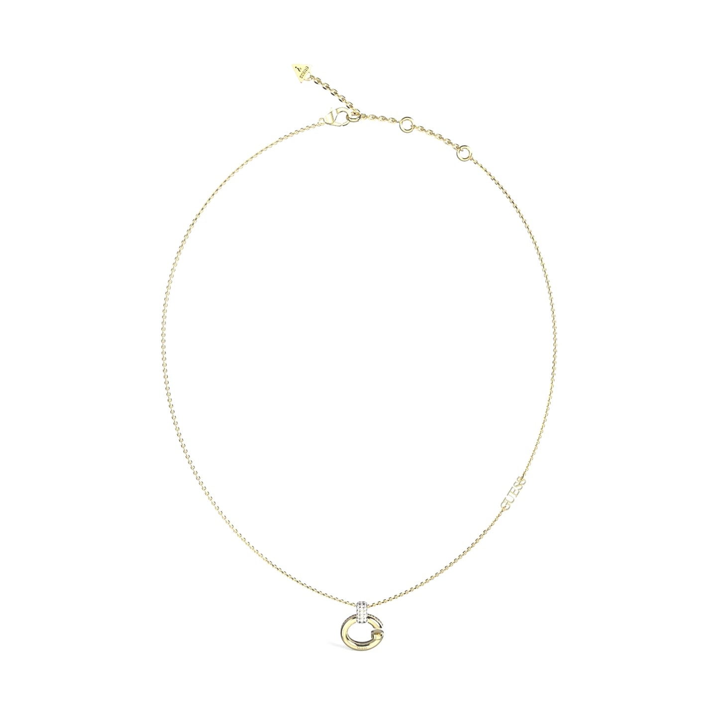 GUESS JEWELS JEWELRY Mod. JUBN04518JWYGT-U gold necklace with circular pendant
