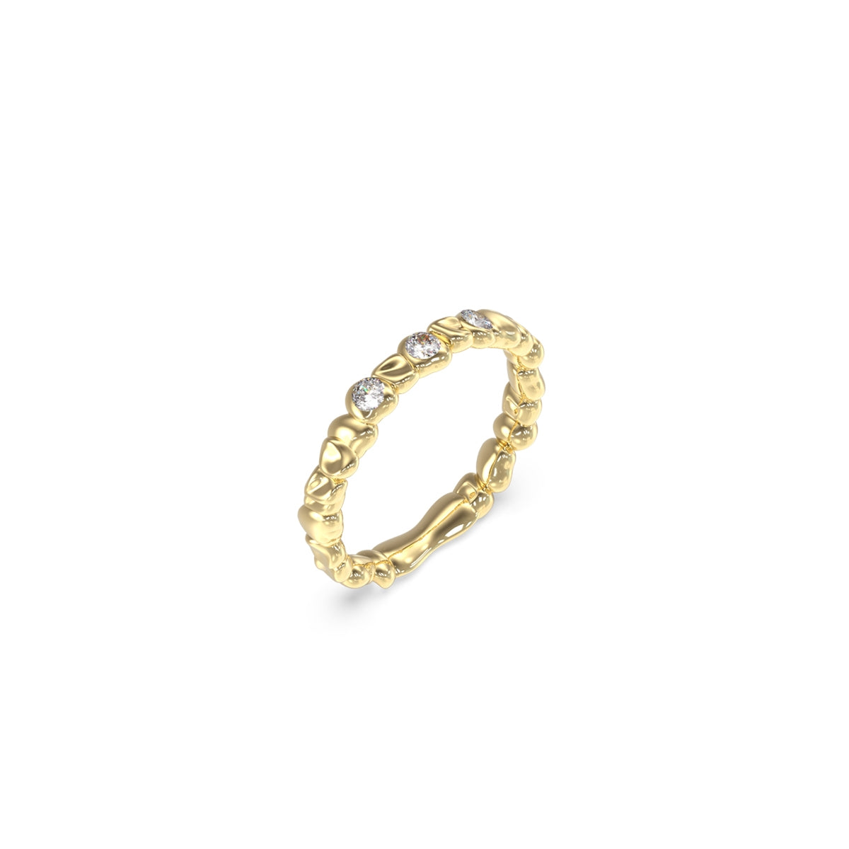 GUESS JEWELS JEWELRY Mod. JUBR05190JWYG54 elegant gold ring with gemstones displayed on a white background