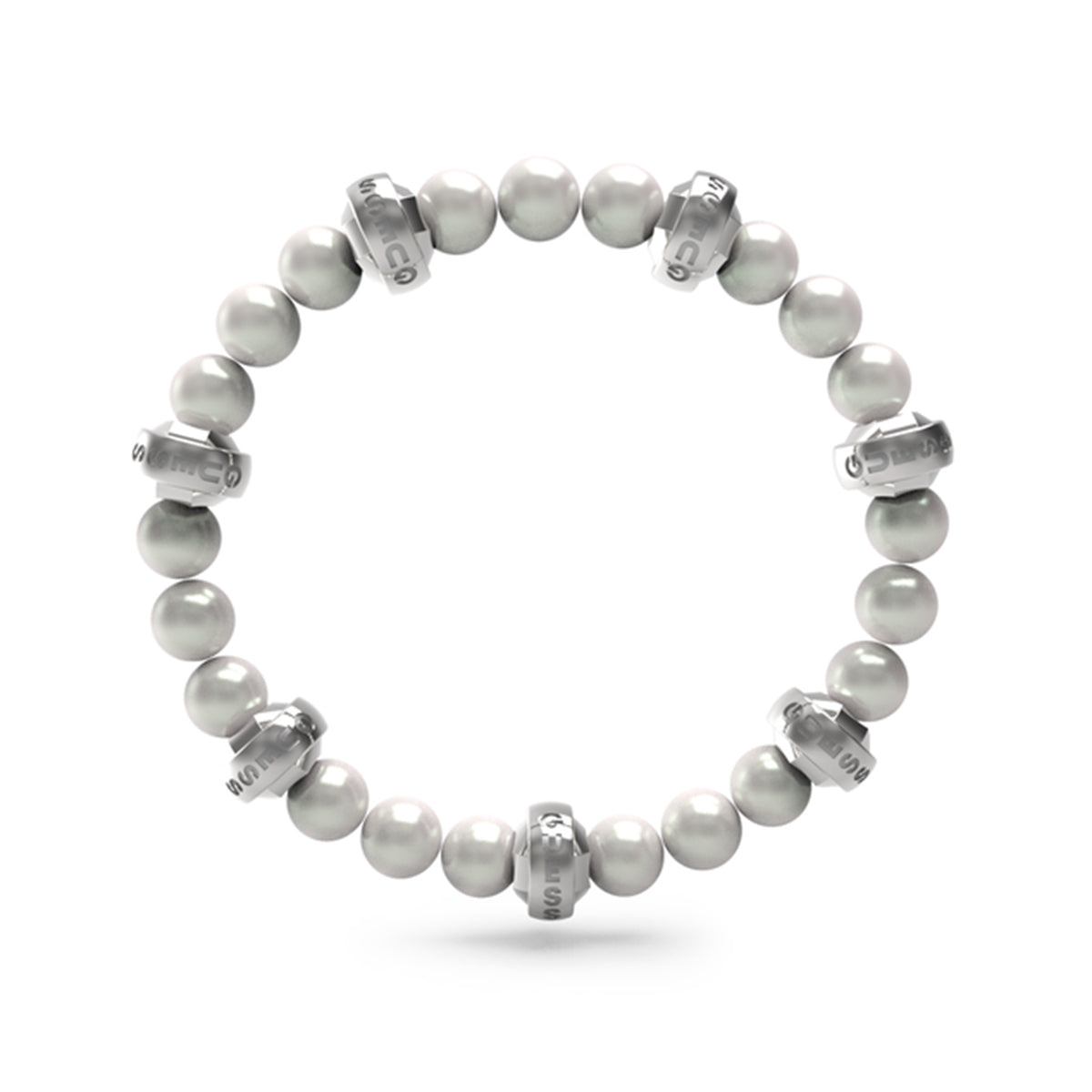 GUESS JEWELS JEWELRY Mod. JUMB04069JWSTWIT-U silver bead bracelet