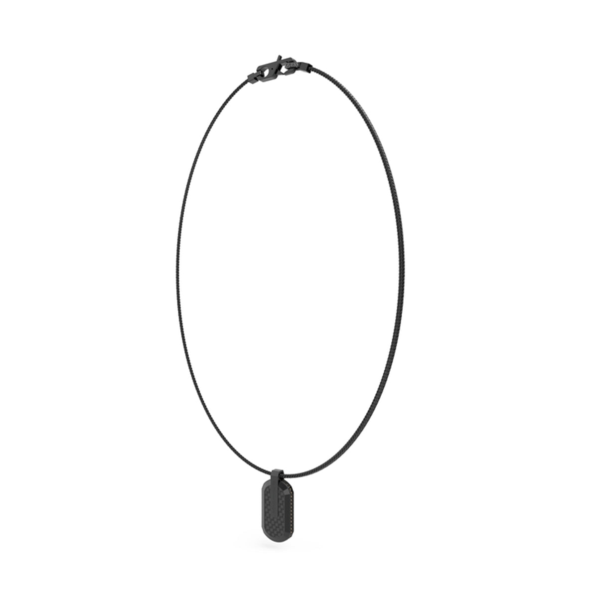 GUESS JEWELS JEWELRY Mod. JUMN04038JWBKT-U black dog tag necklace