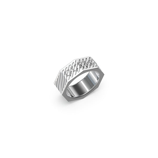 GUESS JEWELS JEWELRY Mod. JUMR03030JWST64 silver ring with engraved detail