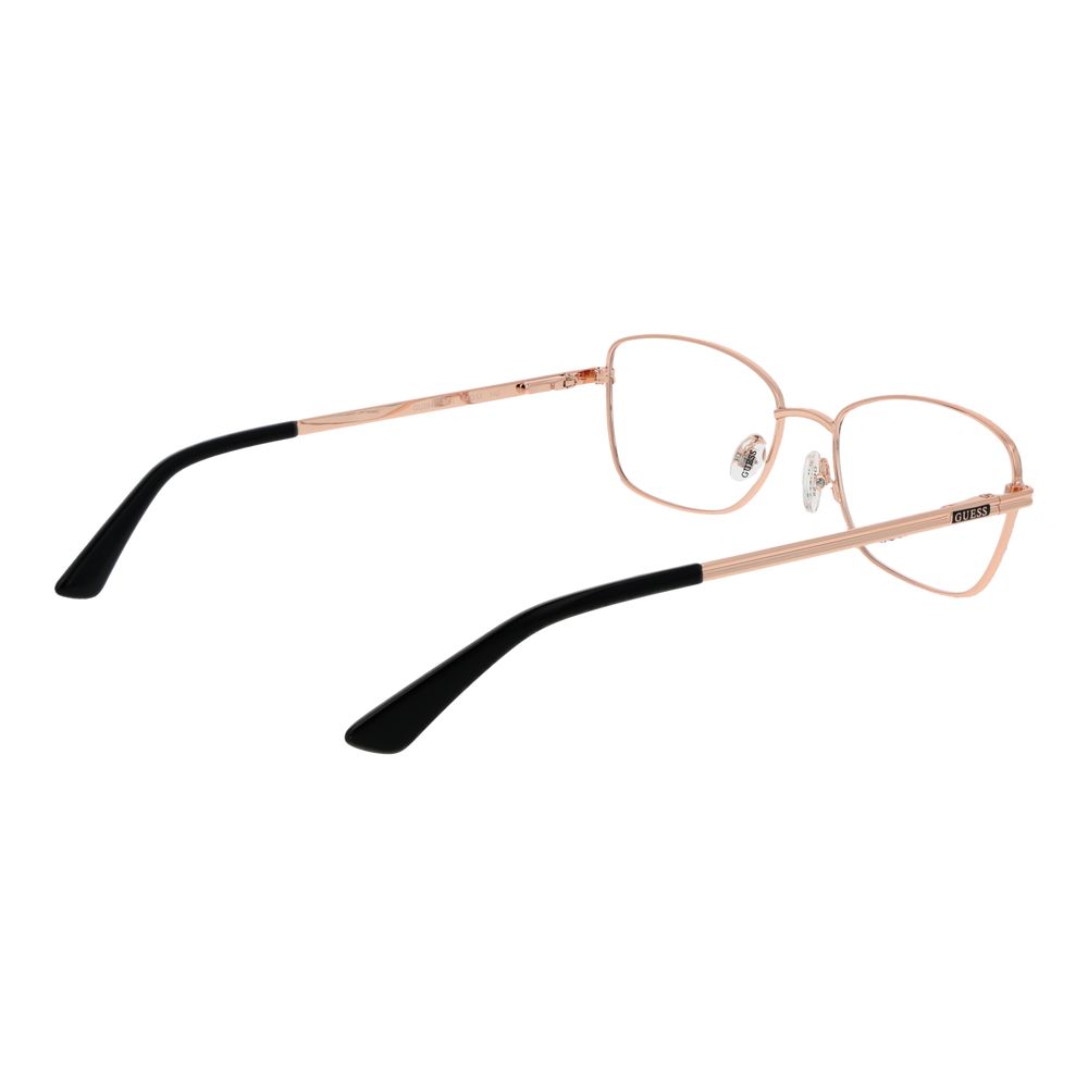 Thin metal glasses frame with black temple tips on a white background
