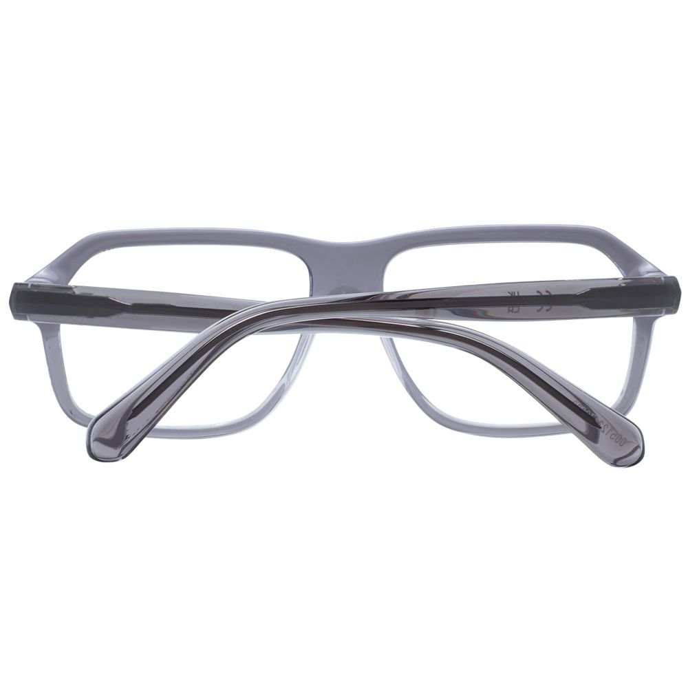 Guess Gray Plastic Glasses (Frames) with grey full-rim plastic frame for men, rectangle style, includes branded case.