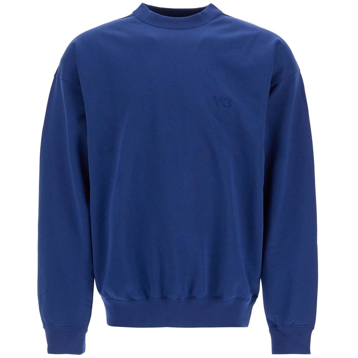 Y-3 blue cotton crewneck sweatshirt for men Topwear Y-3 Midnight Blue