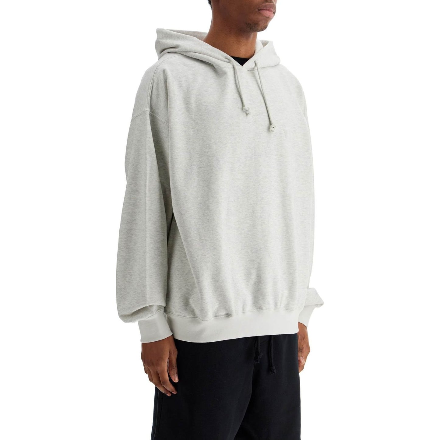 Y-3 light grey cotton and recycled polyester hoodie for men Topwear Y-3 Light Gray