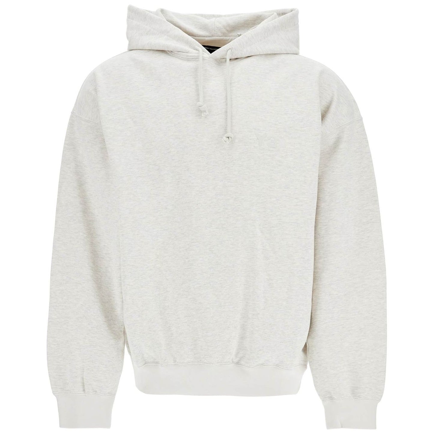 Y-3 light grey cotton and recycled polyester hoodie for men Topwear Y-3 Light Gray
