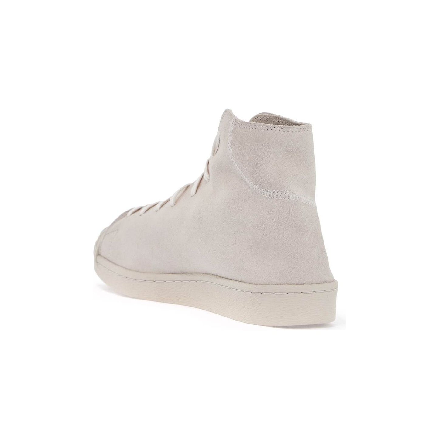 Y-3 high-top pro model sneakers in light gray suede with velcro closure Sneakers Y-3 Gray