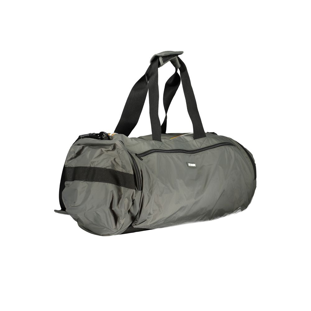 Alt Tag: K-WAY Green Polyamide Luggage And Travel bag with adjustable shoulder strap and multiple pockets.