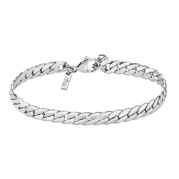 Silver bracelet from LOTUS JEWELS JEWELRY Mod. LS2210-2/1 with a sleek chain design and branded tag.