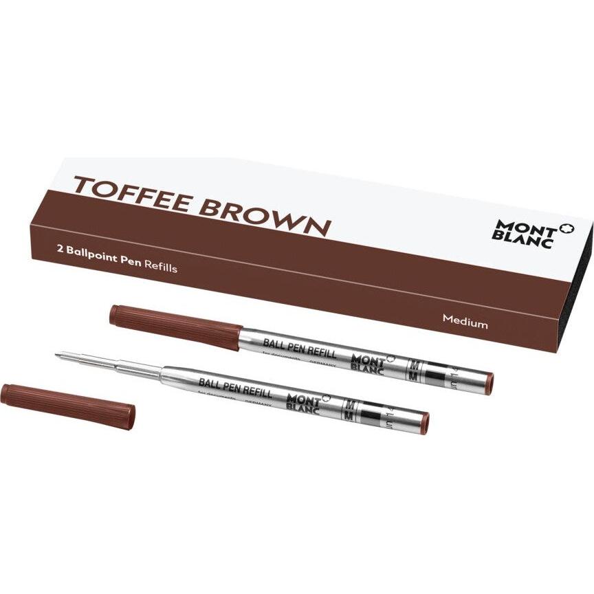 MONTBLANC Mod. TOFFEE BROWN - BALLPOINT PEN REFILLS - MEDIUM - 2 PCS FASHION ACCESSORIES